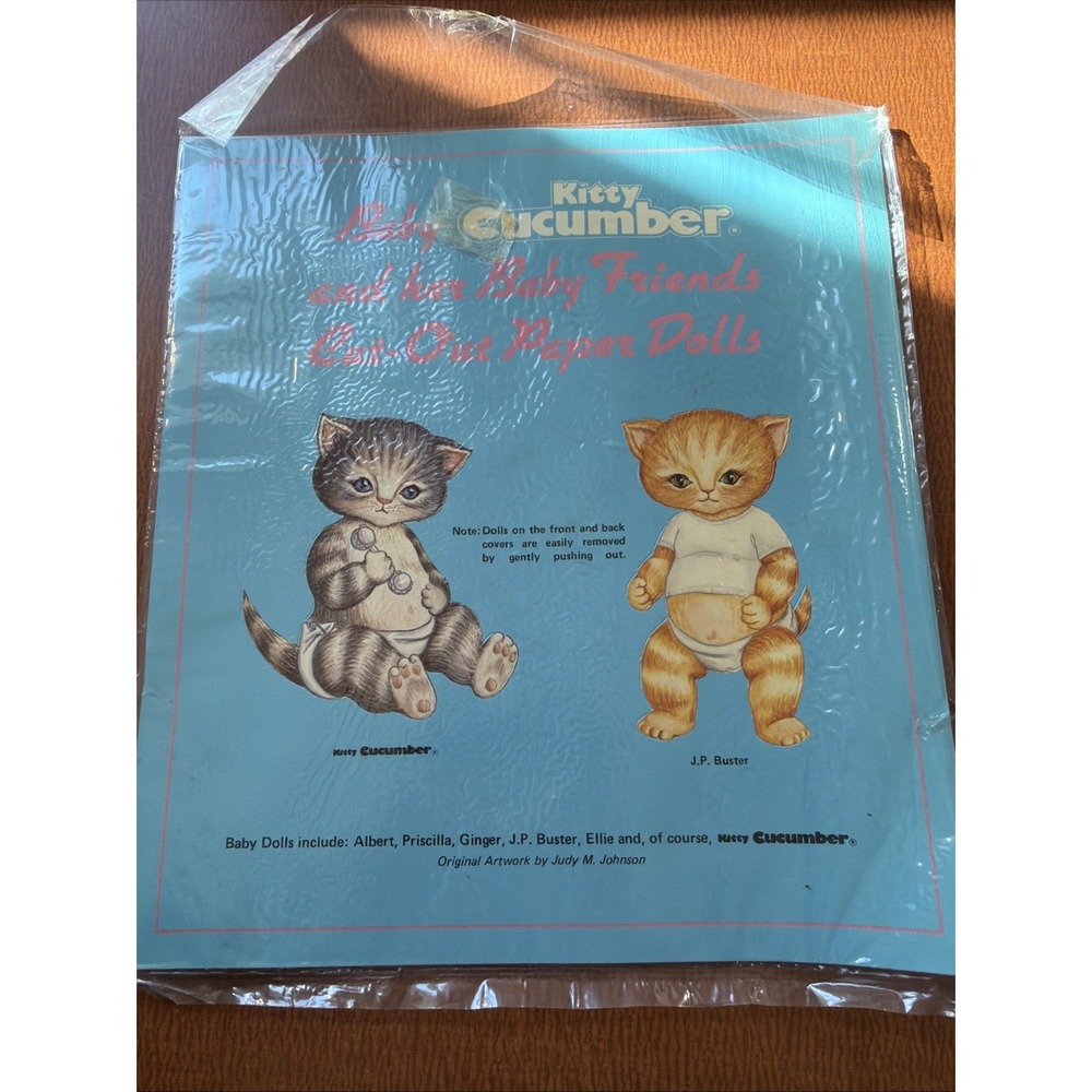 Vintage 90s Baby Kitty Cucumber Paper Dolls NEW